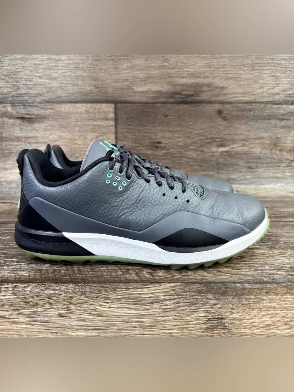 Nike Air Jordan ADG3 Mens Golf Shoes Dark Grey Green Glow Black Sz 9.5 - Picture 5 of 8